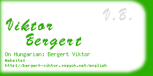 viktor bergert business card